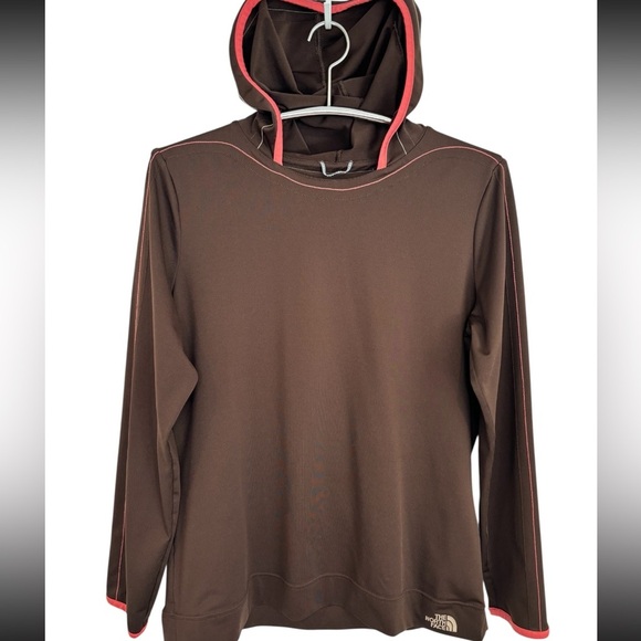The North Face Vapor Wick Brown Pullover Hoodie with Lower Embroidered Logo - Picture 6 of 12